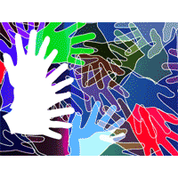 Handprints PowerPoint Background