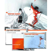 Skier PowerPoint Template