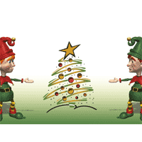 Christmas elves backdrop