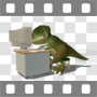 T-rex on computer 