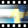 Blurred flag of Sweden waving