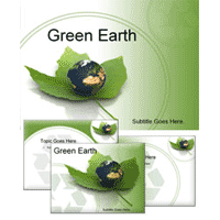 Green earth powerpoint template