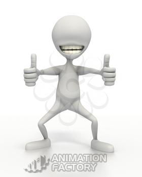 Thumbs up figure