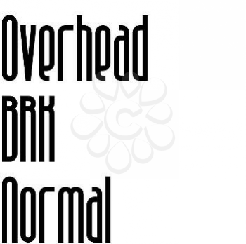 Overhead Font