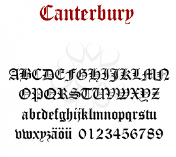 Canterbury Font