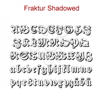 Shadowed Font