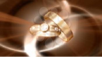 Royalty Free HD Video Clip of Rotating Wedding Rings