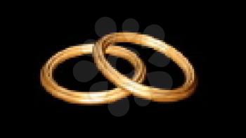 Royalty Free Video of Rotating Wedding Rings