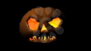 Royalty Free Video of a Turning Jack-o-Lantern