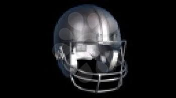 Royalty Free Video of a Revolving Football Helmet