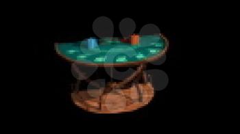 Royalty Free Video of a Turning Poker Table