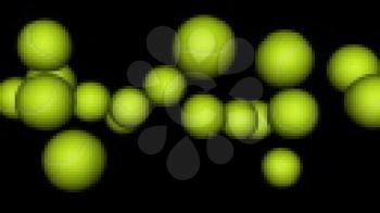 Royalty Free Video of Bouncing Yellow Tennis Balls 