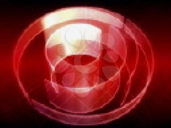 Royalty Free Video of Rolling Red Semi-Circles