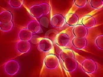 Royalty Free Video of an Abstract Background With Whirling Balls