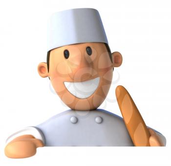 Royalty Free Clipart Image of a French Baker