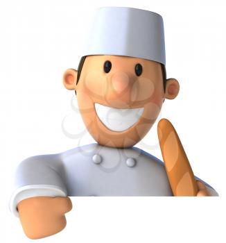 Royalty Free Clipart Image of a French Baker