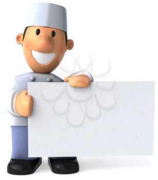Royalty Free Clipart Image of a Baker