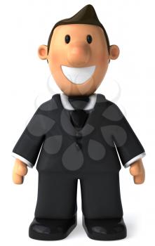 Royalty Free Clipart Image of a Smiling Businessperson