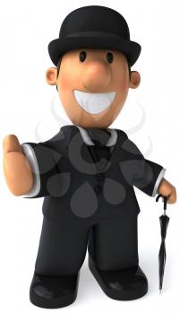 Royalty Free Clipart Image of a Business Gentleman