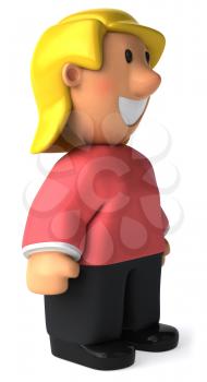 Royalty Free Clipart Image of a Woman Standing Sideways