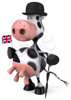 Royalty Free Clipart Image of an English Holstein