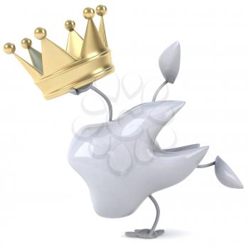 Royalty Free Clipart Image of a Tooth With a Crown