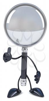 Royalty Free Clipart Image of a Magnifying Glass