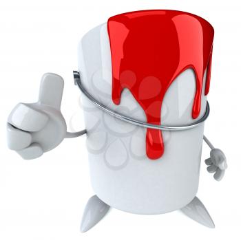 Royalty Free Clipart Image of a Paint Can With Red Paint