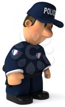 Royalty Free Clipart Image of a Police Man