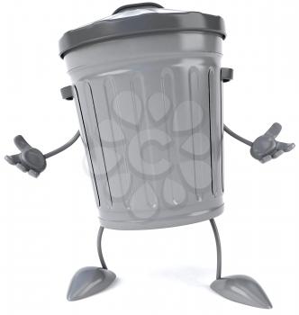 Royalty Free Clipart Image of a Garbage Can