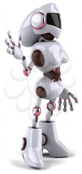 Royalty Free Clipart Image of a Robot Woman