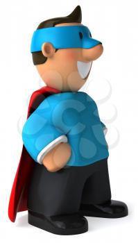 Royalty Free Clipart Image of a Superhero Every Man