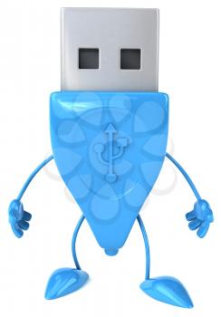 Royalty Free Clipart Image of a USB
