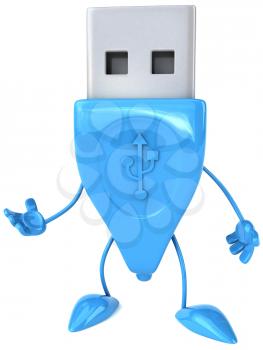 Royalty Free Clipart Image of a USB Port