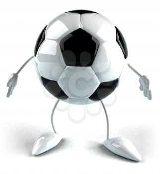 Royalty Free 3d Clipart Image of a Soccer Ball Character

