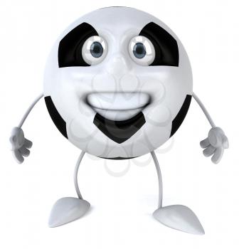 Royalty Free Clipart Image of a Human Soccer Ball