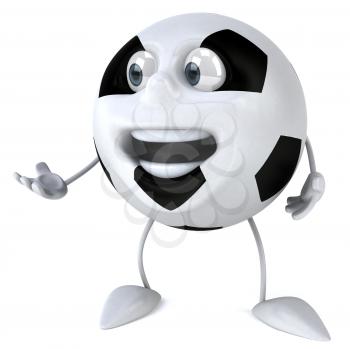 Royalty Free Clipart Image of a Human Soccer Ball