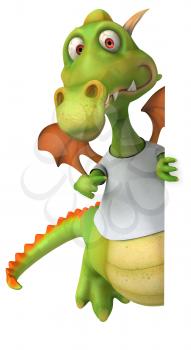 Dragon with a white tshirt