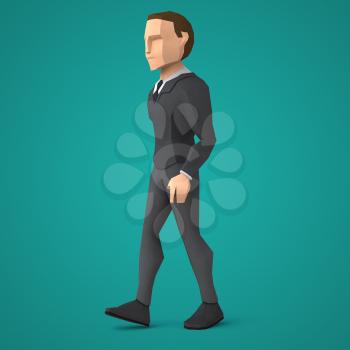 Low poly business man