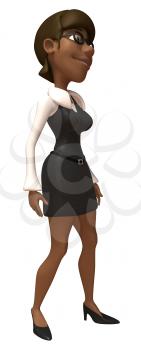 Royalty Free 3d Clipart Image of an African American Businesswoman