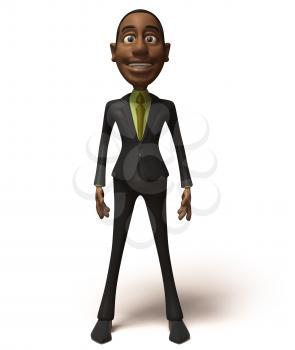 Royalty Free 3d Clipart Image of an African American Businessman