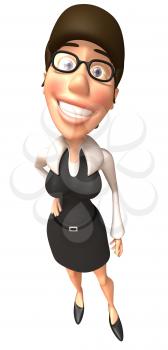 Royalty Free 3d Clipart Image of a Businesswoman