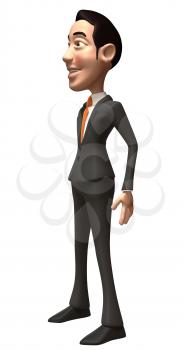 Royalty Free 3d Clipart Image of an Asian Businessman