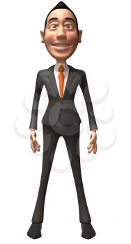 Royalty Free 3d Clipart Image of an Asian Businessman