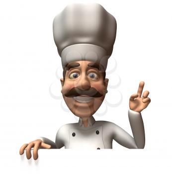 Royalty Free 3d Clipart Image of a Chef