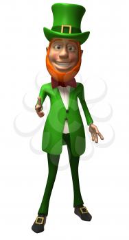 Royalty Free 3d Clipart Image of a Leprechaun