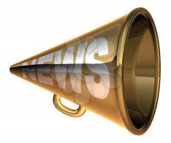 Royalty Free 3d Clipart Image of a Megaphone