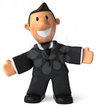 Royalty Free Clipart Image of a Man in a Business Suit