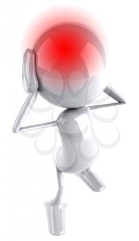 Royalty Free Clipart Image of a Headache