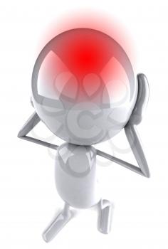 Royalty Free 3d Clipart Image of a Character With a Headache